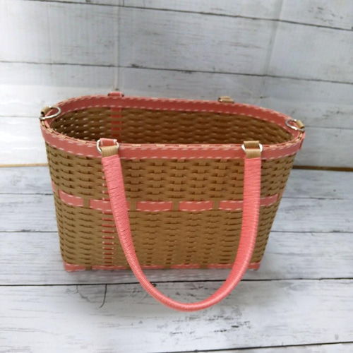 クラフトかごバッグ（M）クラフト＆ステッチ桃香 かごバッグ kagibari
