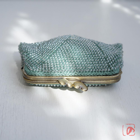 Ba-ba handmade Beads crochet square pouch No.1618 第2張的照片