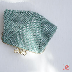 Ba-ba handmade Beads crochet square pouch No.1618 第1張的照片