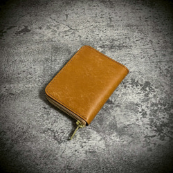 プエブロレザー ミニ財布 経年変化 本革 牛革 イタリアンレザー YKK