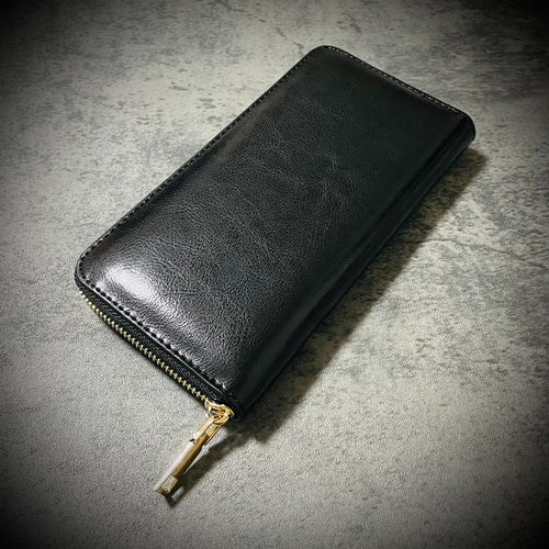 オイルレザー ラウンドファスナー 長財布 牛革 本革 メンズ財布 オイルレザー ラウンドファスナー 長財布 牛革 本革 メンズ財布