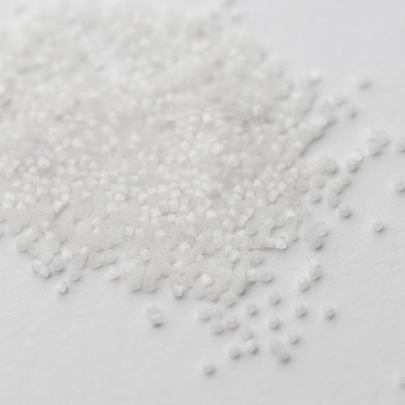 仏ヴィンテージ サティネ マイクロ シルクホワイト 1mm 約500個 B110057_008 2枚目の画像