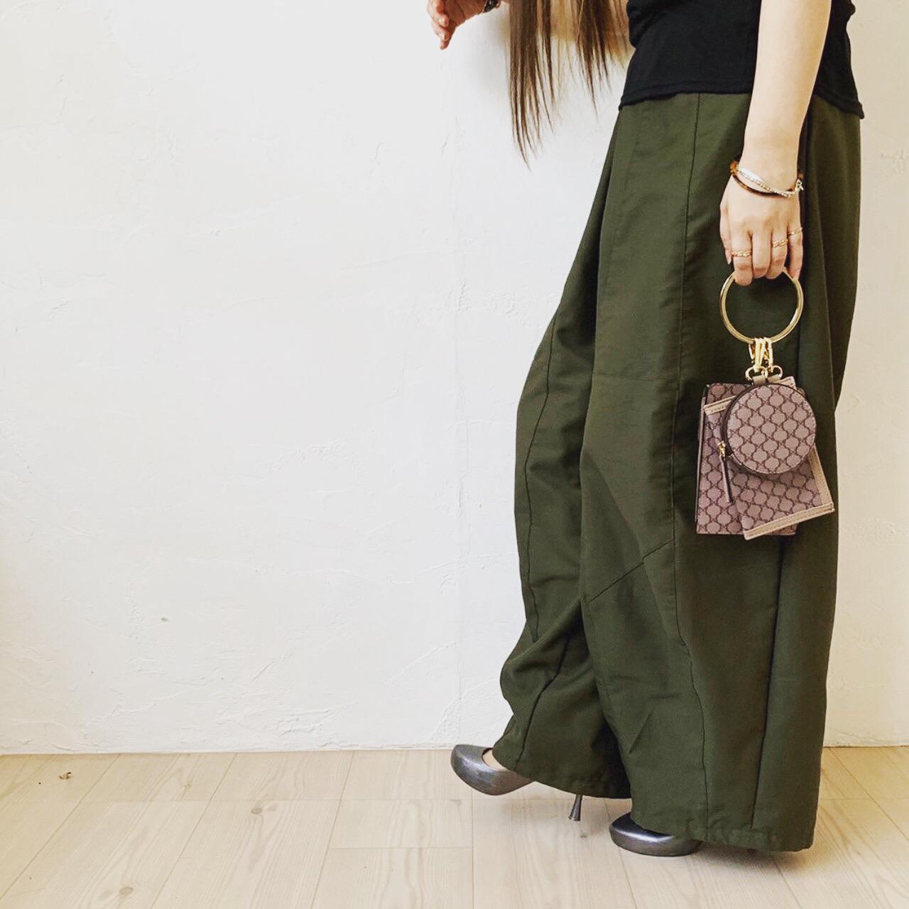 ■10日内発送■【1/9再販】「ゆったり大人のサーカスパンツ。」ウエストゴム バギー ワイドパンツ チノカーキ 冬