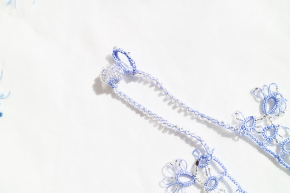 ▢ 蕾絲項鍊 ▢ 梭織蕾絲【Nemophila藍】 第4張的照片