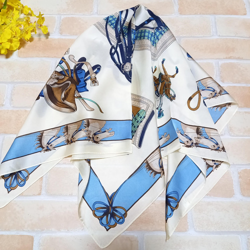 スカーフ大判馬柄0293 スカーフ・バンダナ olive 通販 13496076