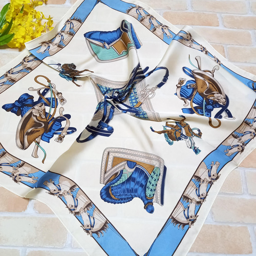 スカーフ大判馬柄0293 スカーフ・バンダナ olive 通販 13496076