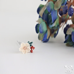 ドール用 うすピンク桜3輪かんざし 髪飾り リカちゃん 着物 ヘア