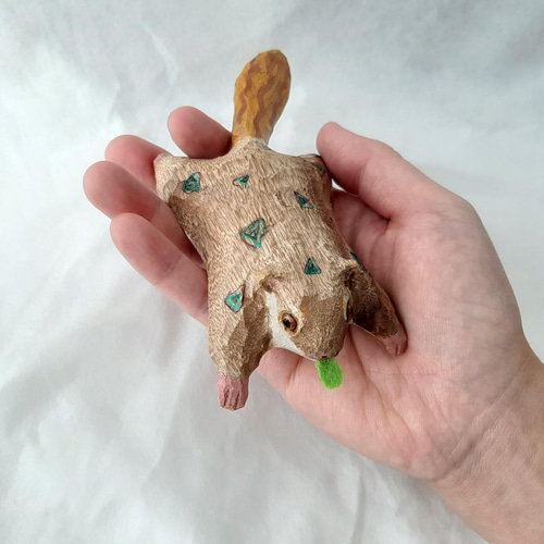 木の動物 [モモンガ] 彫刻 コチョ 通販 13496294｜Creema(クリーマ)