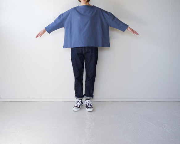 big basque shirt/china blue 15枚目の画像