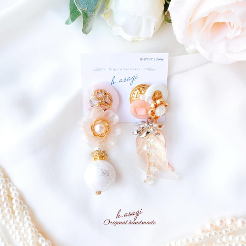 お花畑のうさぎちゃん いちご ピアス/イヤリング ピアス お花畑のうさぎちゃん いちご ピアス/イヤリング ピアス