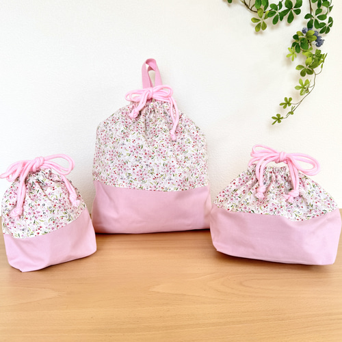 かわいい花柄＊入園入学＊レッスンバッグ5点セット レッスンバッグ 結