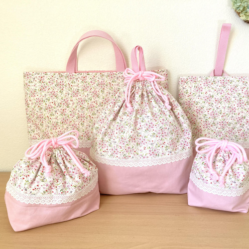 かわいい花柄＊入園入学＊レッスンバッグ5点セット レッスン