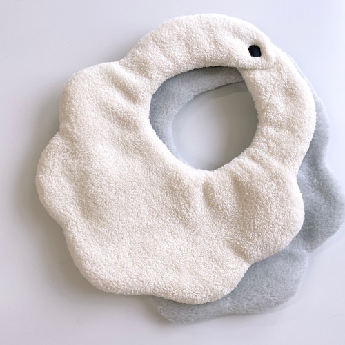 オシャレなギンガムチェック柄 ふんわりもくもくスタイセット スタイ