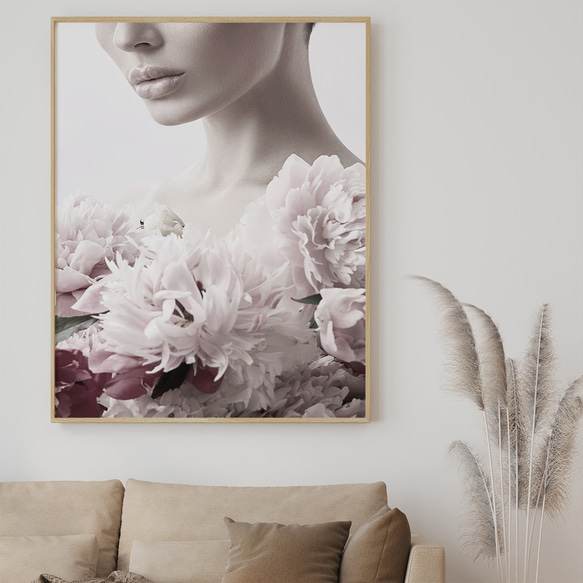 エレガント Flowers lady / インテリアポスター 海外アート 2 枚セット / 2845 3枚目の画像