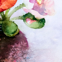 「春の舞-2  」透明水彩　ジークレー・オリジナル版画 180×180ｍｍサイズ〜 4枚目の画像