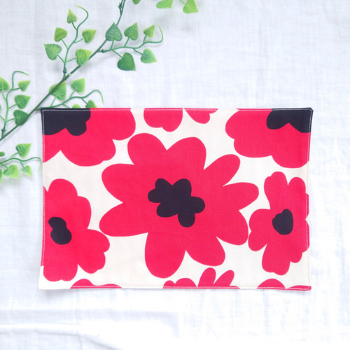 トコ様　確認用　花柄　ドット　くすみブルー　ランチョンマット　40×50 給食袋 トコ様 確認用 花柄 ドット くすみブルー ランチョンマット 40