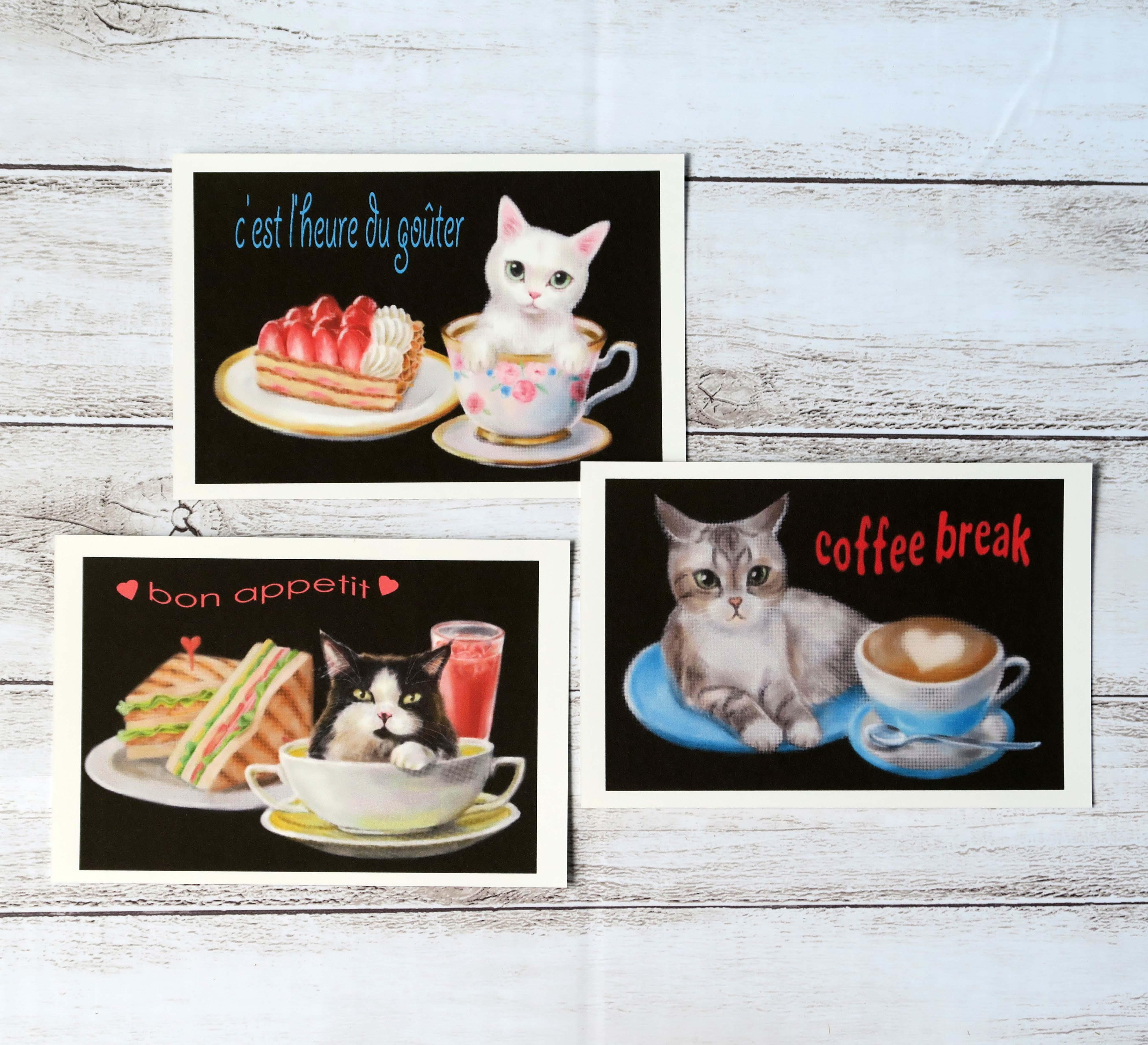 猫の絵　coffeebreak