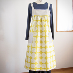 廃盤生地】 ハンドメイド作家 mifumi クロスギャザーのエプロンドレス