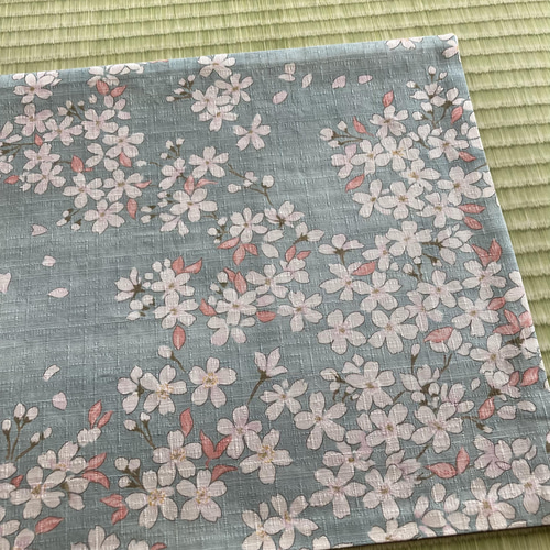 30×40ランチマット 桜(グリーン) ランチョンマット neconeconeconeco
