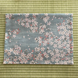 30×40ランチマット 桜(グリーン) 1枚目の画像