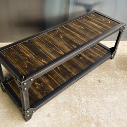 アイアンシューズラックB ［幅900㎜］シューズラック 植物棚