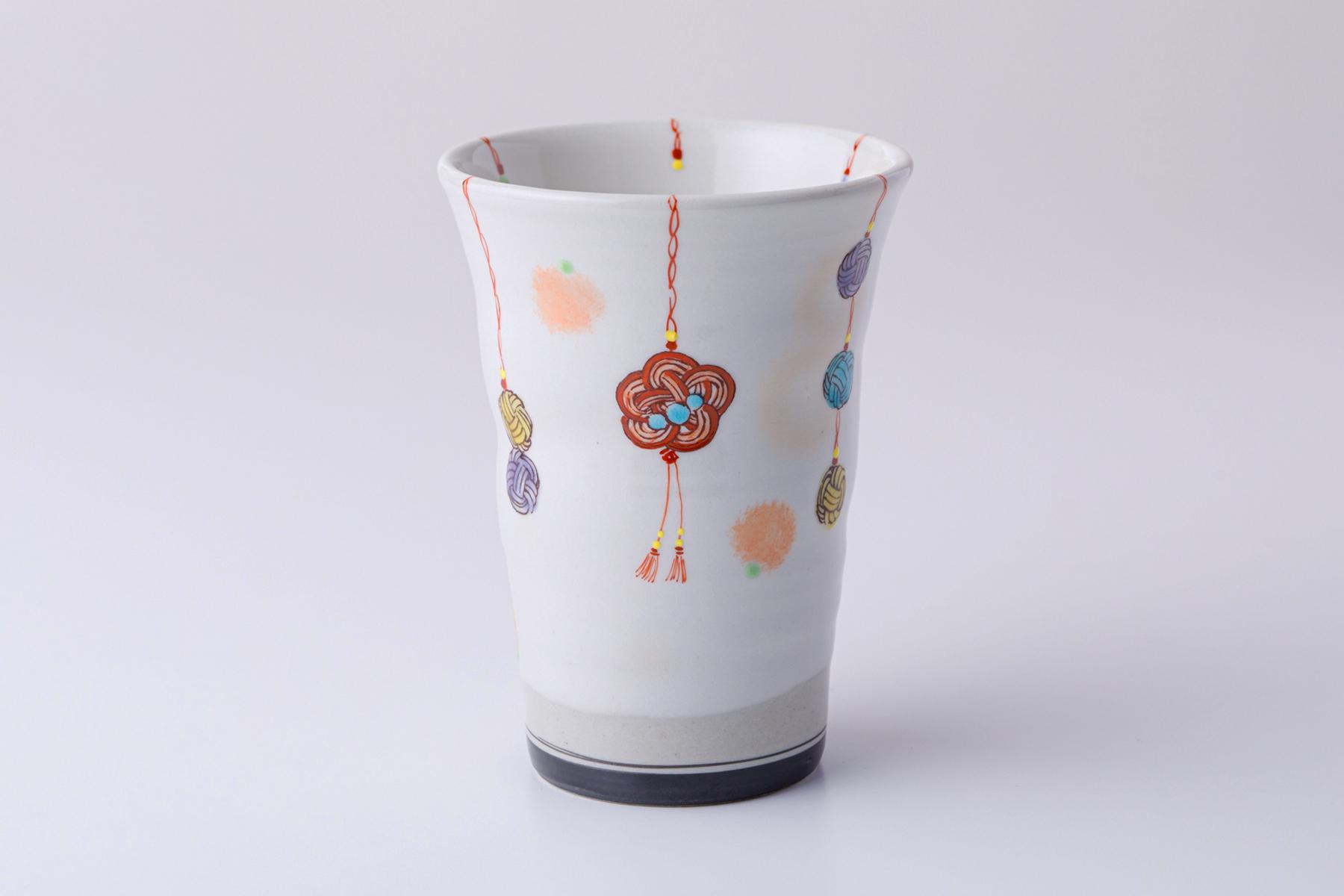 ビアタンブラー　水引-結-黒