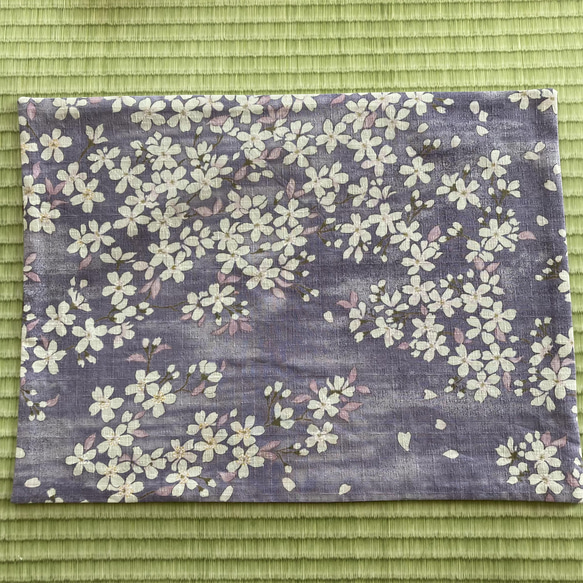 30×40ランチマット 桜(パープル) 1枚目の画像