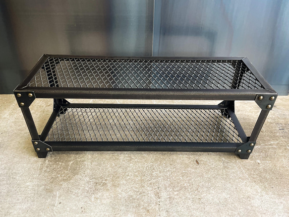 アイアンリベットラック［鉄網］インダストリアル 植物棚 シェルフ