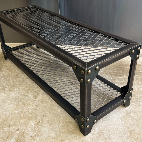 アイアンリベットラック［鉄網］インダストリアル 植物棚