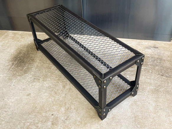 アイアンリベットラック［鉄網］インダストリアル　植物棚　シェルフ　ガレージ　ディスプレイラック その他金属 B1668686135(12900円)