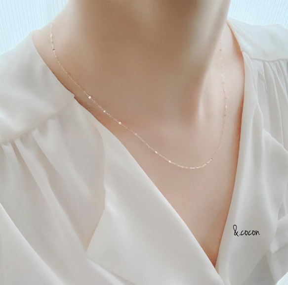 【あこや本真珠】6月誕生石✴︎2way K10YG New Simple Necklace 6枚目の画像