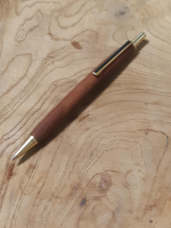 木軸0.5㎜シャーペン/0.7㎜ボールペン 神代桜＆神代欅蜜蝋クリーム