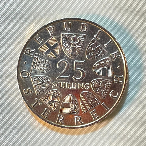 オーストリア25シリング銀貨コインリング21号現品即納 指輪