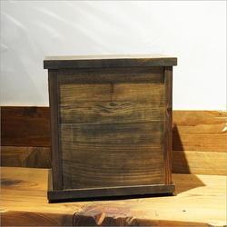 古材 キューブボックス 扉付き 小さい 本棚 おしゃれ アンティーク 家具 棚 シェルフ 木製 モダン 和風 飾り棚 4枚目の画像