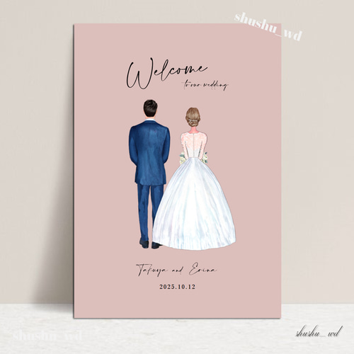 ✧ウェルカムボード✧ セミオーダーGroom&Bride 結婚式 A4,A3,A2