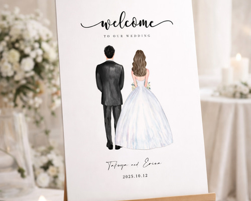 ✧ウェルカムボード✧ セミオーダーGroom&Bride 結婚式 A4,A3,A2