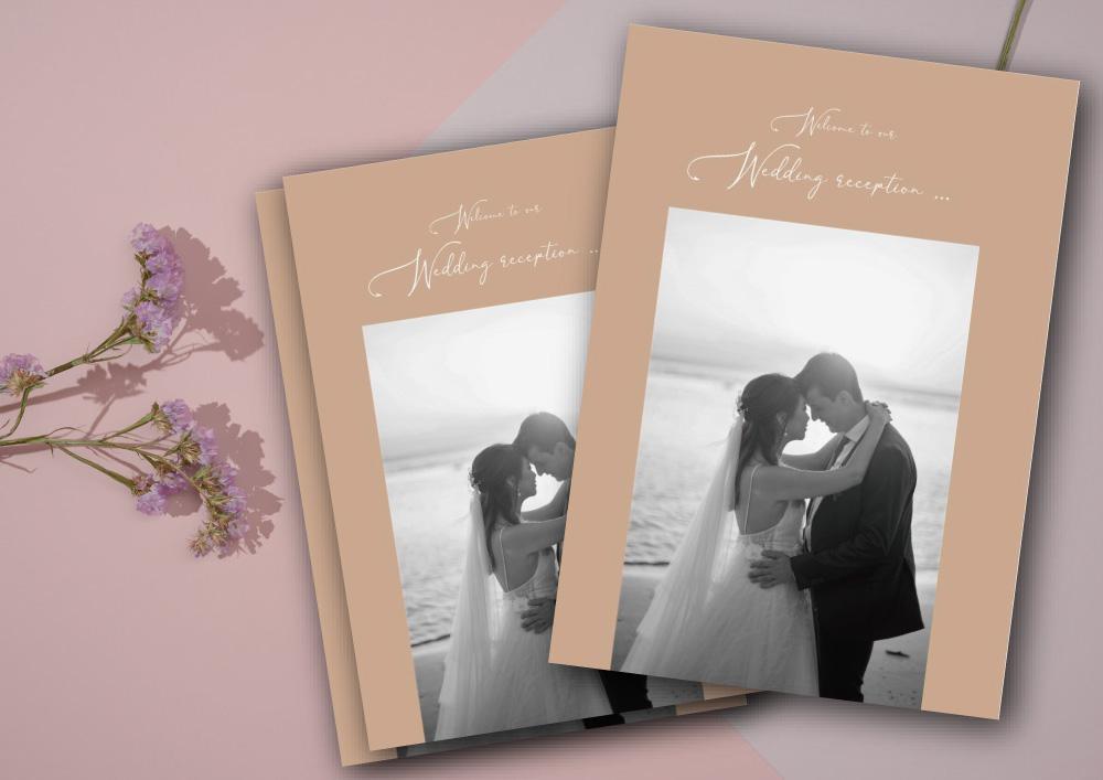 二つ折り席次表　100部￥15000（＠1部￥150）