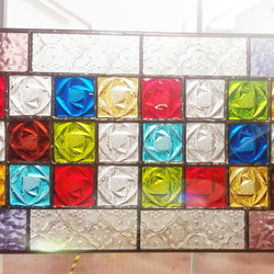 ステンドグラス レモンモチーフのパネル(スタンド付) その他アート