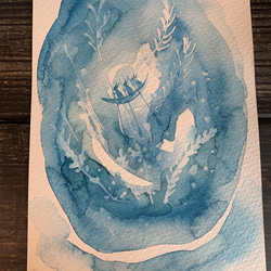 原画 水彩画 『夢の目印をつけに』 絵画 ニシムラ ヌーヌ nuunu.n 通販