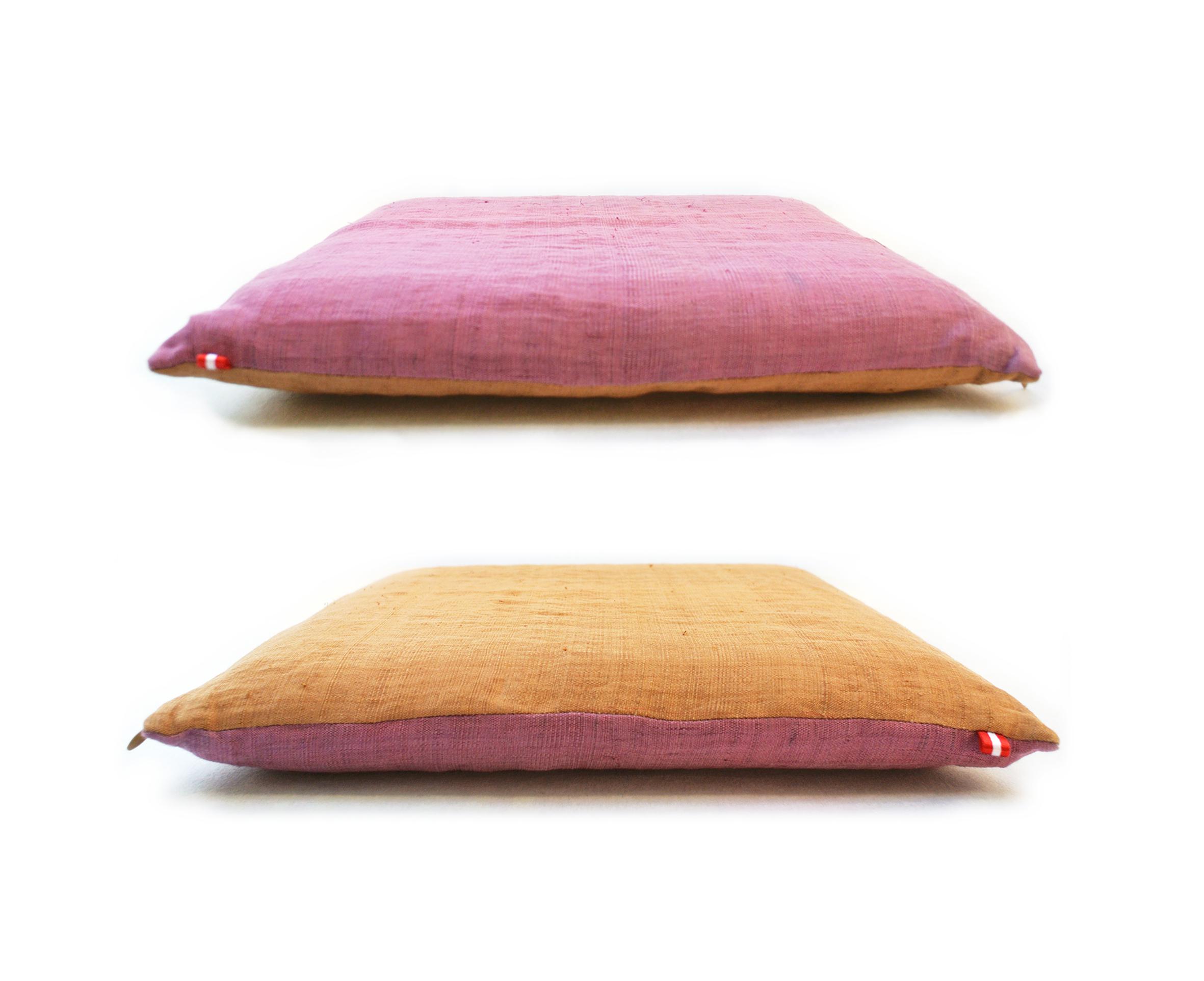 モクざ S コチニールとけやきの草木染 35cmサイズ 麻生平 座布団