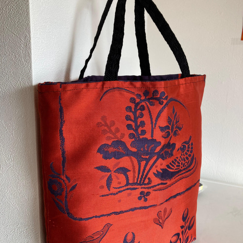 絹の帯リメイクバック ハンドバッグ anemone 通販 13498850｜Creema