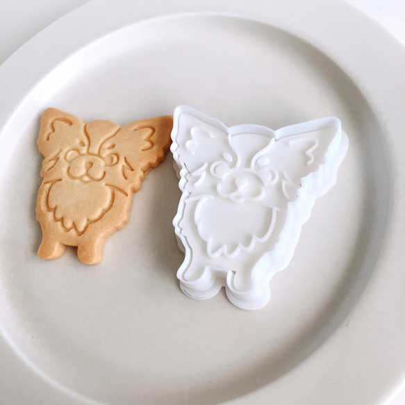 クッキー型 犬シリーズ★パピヨン 2枚目の画像