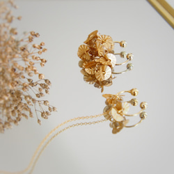 Ear cuff＊foglia d'oro＊ヨーロッパ製ファルファーレとgold spanglesのイヤーカフ　 5枚目の画像