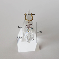 .002_ motif cube hoop pierce　フープピアス/アクリルフラワーキューブ 9枚目の画像