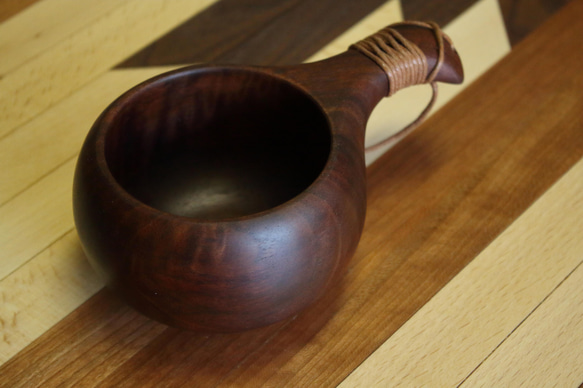 木のマグカップ ククサ KUKSA 26 ウォールナット材 キャンプ