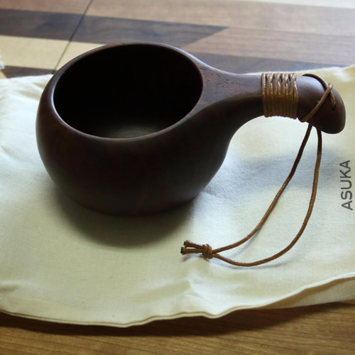 ウォールナット材ククサ 木のマグカップ ククサ KUKSA 20 ウォールナット材 キャンプ