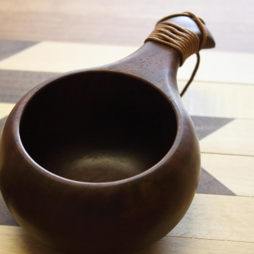ウォールナット材ククサ 木のマグカップ ククサ KUKSA 26 ウォールナット材 キャンプ