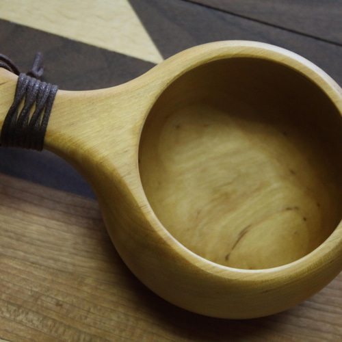 木のマグカップ ククサ KUKSA 24 北海道産白樺材 キャンプ アウトドア