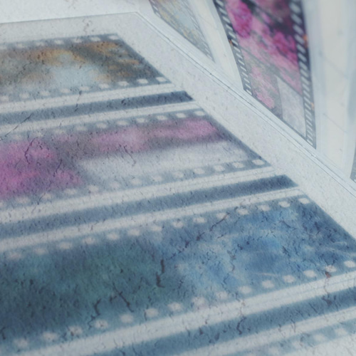 35mm ポジフィルム風クリアブックマーカー 桜 4枚セット 写真