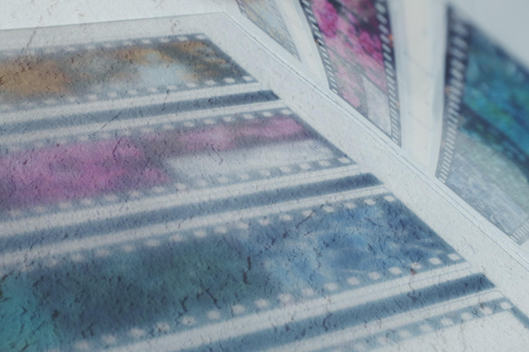 35mm　ポジフィルム風クリアブックマーカー　　桜　４枚セット 8枚目の画像